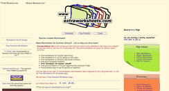Desktop Screenshot of extraworksheets.com